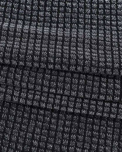 Glitter Waffle Knit High Waist Straight Leg Pants