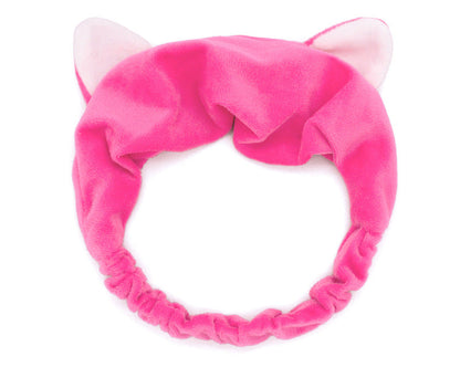 韩版流行网红猫耳朵发带发饰 女士可爱化妆洗脸毛绒猫耳朵束发带Terry