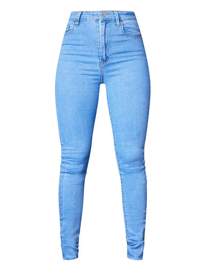 Slant Pocket High Waist Skinny Jeans