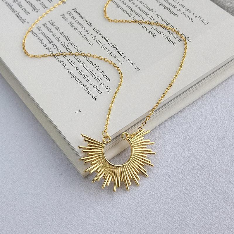 HOVANCI S925 Sterling Silver HOVANCI S925 Sterling Silver  Necklace European Luxury Geometric Irregular Gold Color Pendant Clavicle Necklace