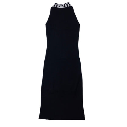 高领修身性感夜店女装无袖包臀紧身打底连衣裙2019春装新款时尚女