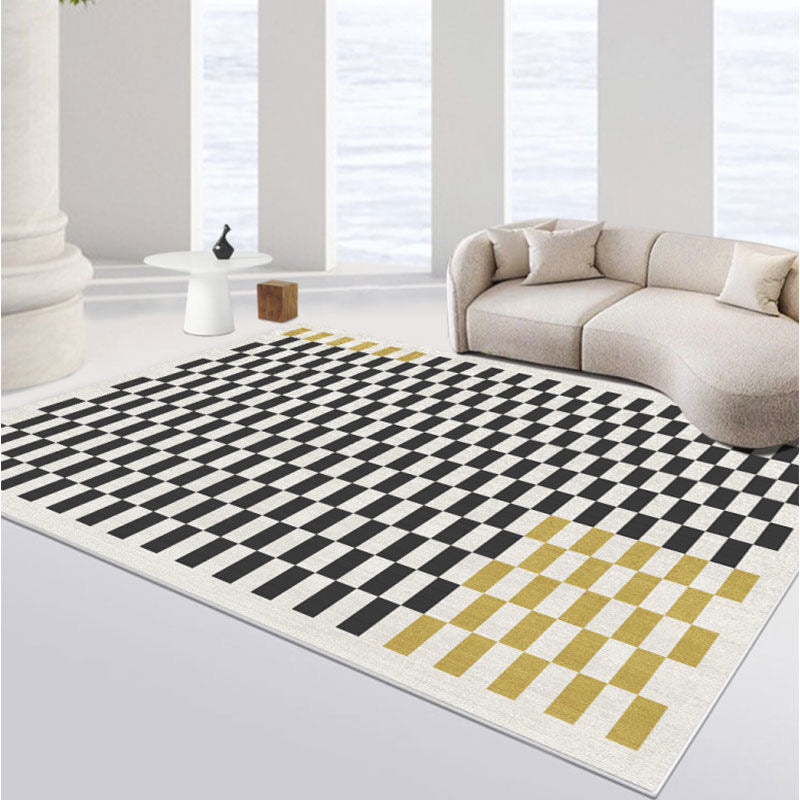 认证问题简约现代黑白老虎纹棋盘格千鸟格客厅沙发茶几地毯卧室床边尾地毯认证问题111