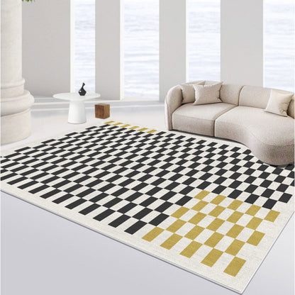 认证问题简约现代黑白老虎纹棋盘格千鸟格客厅沙发茶几地毯卧室床边尾地毯认证问题111