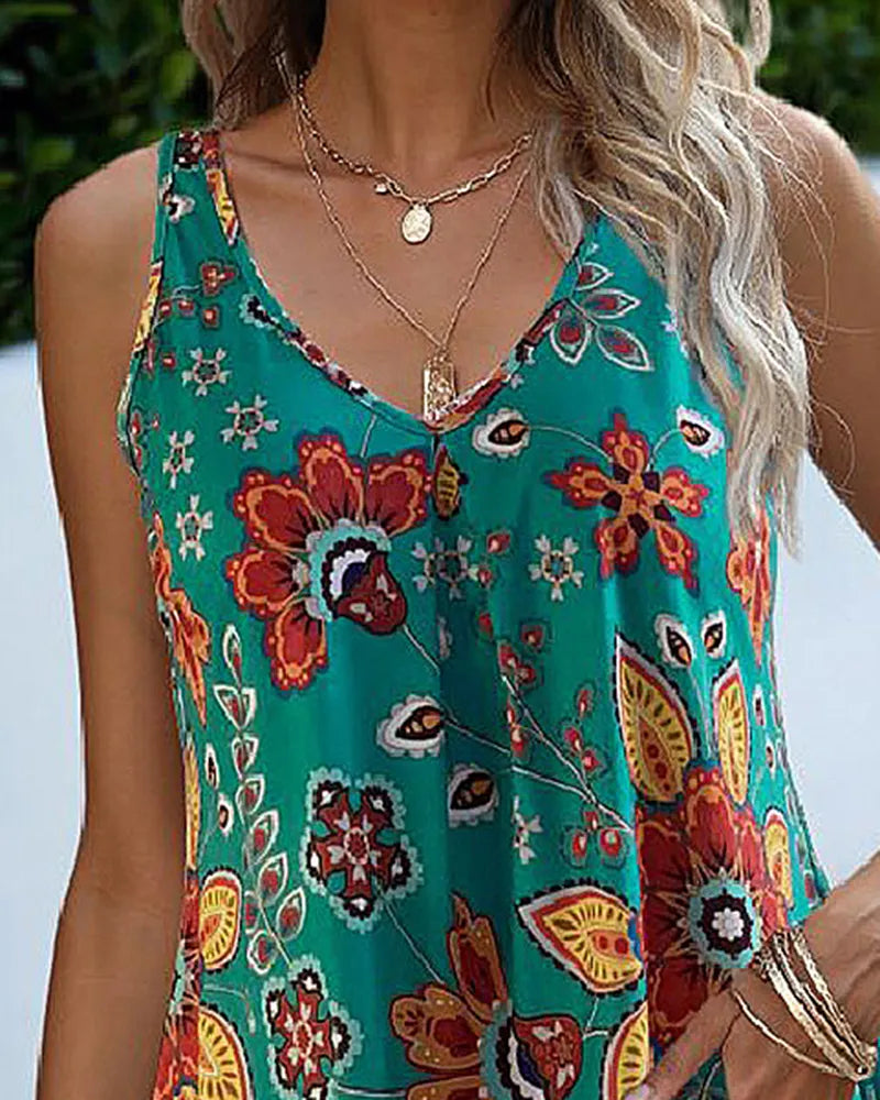 Floral Graphic Tank Top
