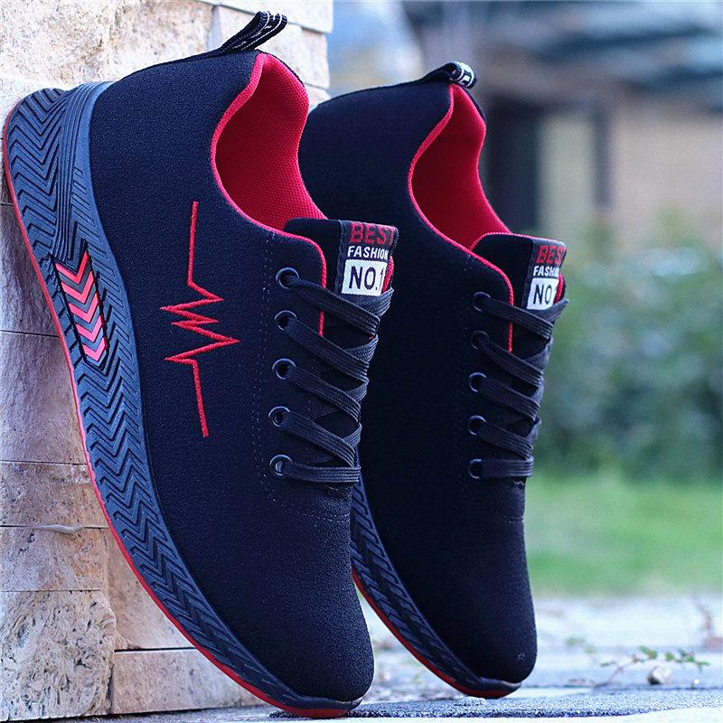 鞋子男帆布运动鞋轻便百搭休闲鞋2019秋冬季新款韩版防臭加绒鞋子