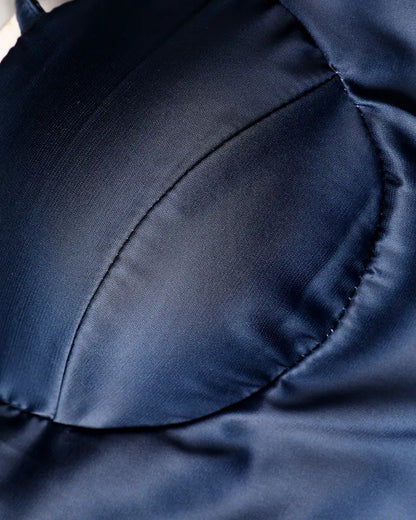 Ombre Ruched High Split Satin Dress