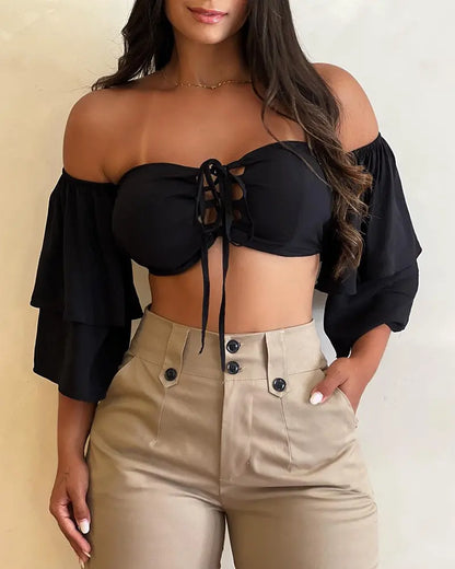 NEW High Waist Buttoned Pocket Design Cargo Pants